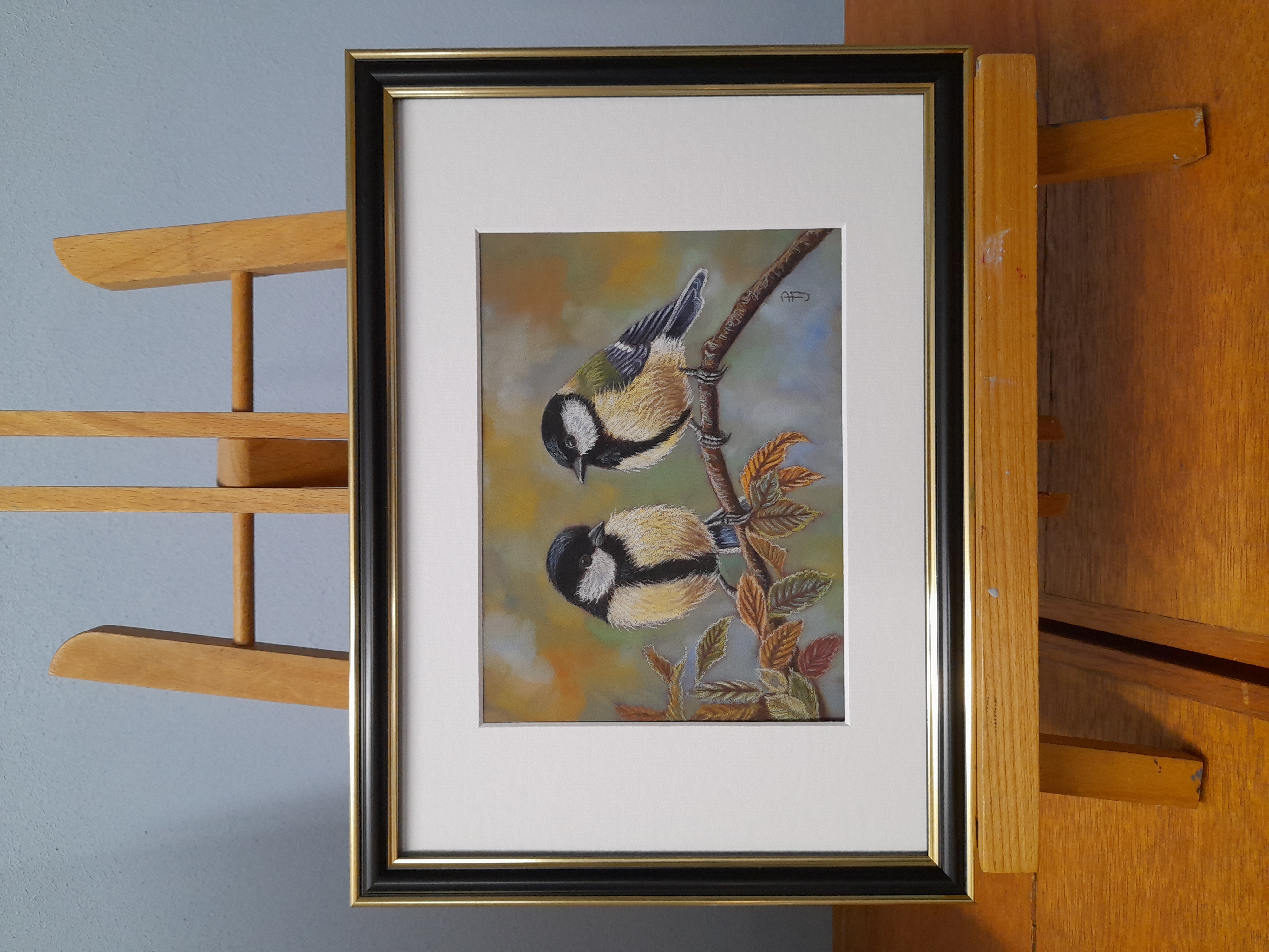 schilderij koolmezen koolmeesjes vogelschilderij