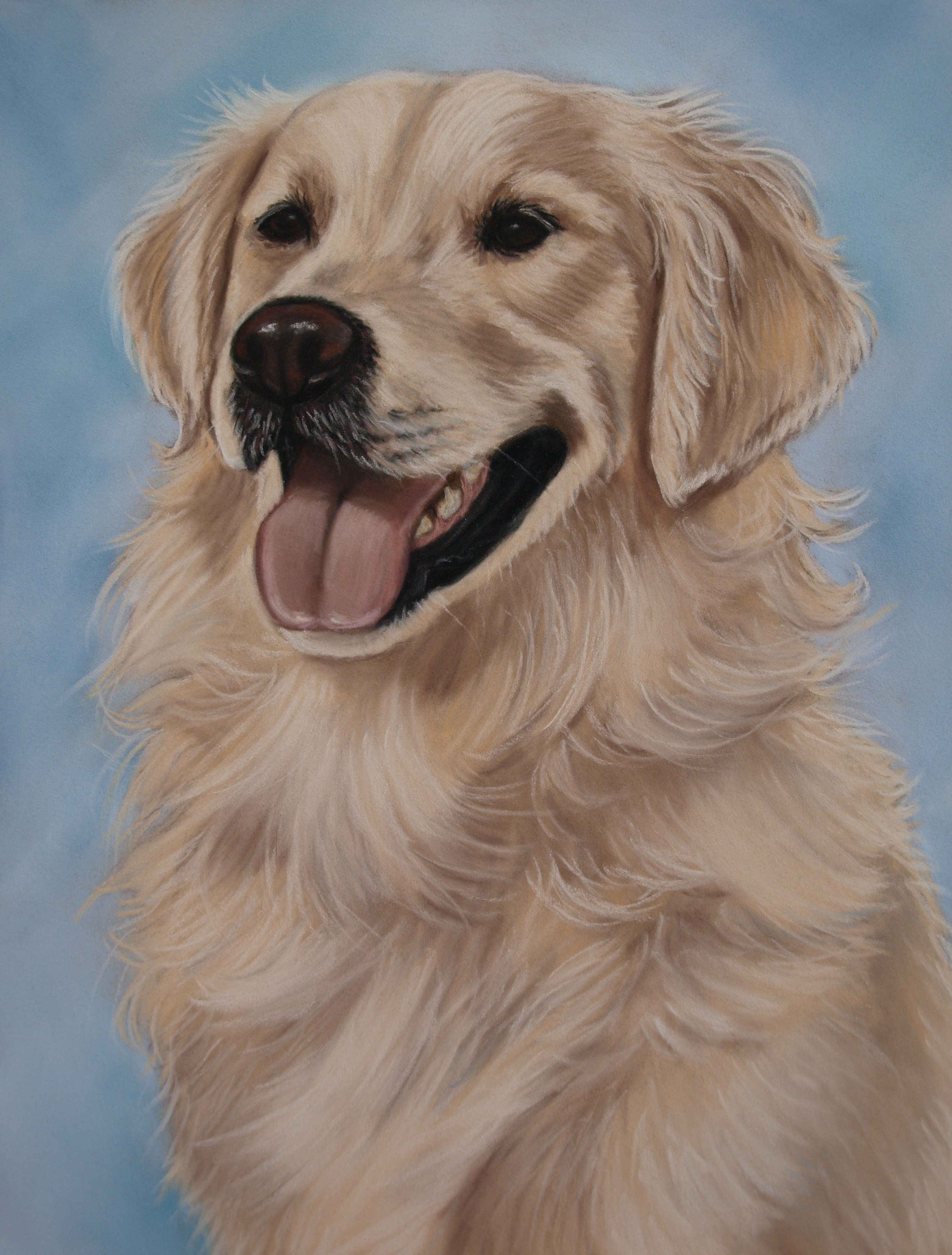 schilderij golden retriever hond opdracht