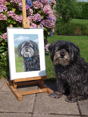 schilderij hond in opdracht hondenschilderij