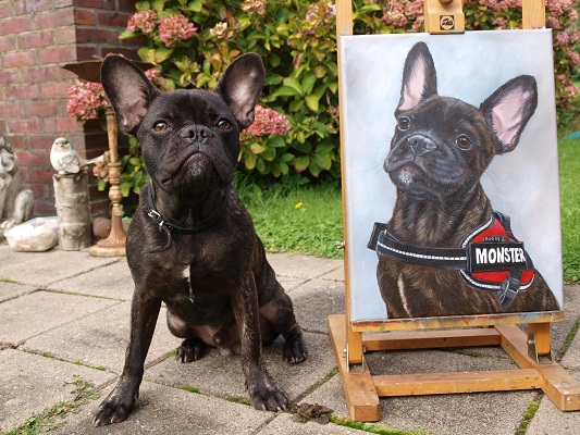 schilderij hond in opdracht hondenschilderij